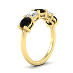 Load image into Gallery viewer, round-cut-diamond-and-black-diamond-3-carat-bridal-wedding-band-in-yellow-gold-FDENS141ROBGBLACKANGLE2-3.00CT-NL-YG
