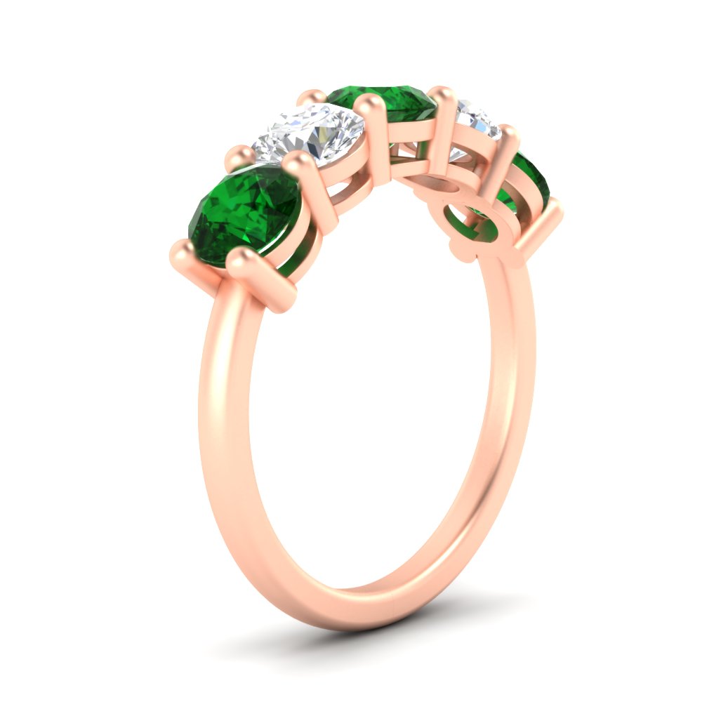 round-cut-diamond-and-emerald-3-carat-bridal-wedding-band-in-rose-gold-FDENS141ROBGEMGRANGLE2-3.00CT-NL-RG