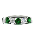 Thumbnail 63 - round-cut-diamond-and-emerald-3-carat-bridal-wedding-band-in-white-gold-FDENS141ROBGEMGR-3.00CT-NL-WG-HW