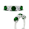 Thumbnail 62 - round-cut-diamond-and-emerald-3-carat-bridal-wedding-band-in-white-gold-FDENS141ROBGEMGRANGLE3-3.00CT-NL-WG