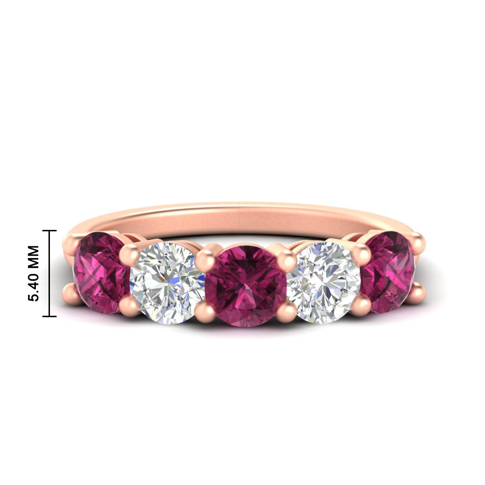 round-cut-diamond-and-pink-sapphire-3-carat-bridal-wedding-band-in-rose-gold-FDENS141ROBGSADRPI-3.00CT-NL-RG-HW