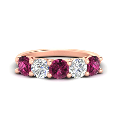 round-cut-diamond-and-pink-sapphire-3-carat-bridal-wedding-band-in-rose-gold-FDENS141ROBGSADRPI-3.00CT-NL-RG