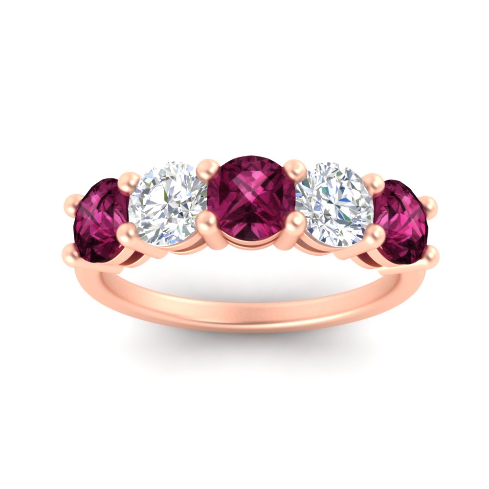 round-cut-diamond-and-pink-sapphire-3-carat-bridal-wedding-band-in-rose-gold-FDENS141ROBGSADRPIANGLE5-3.00CT-NL-RG