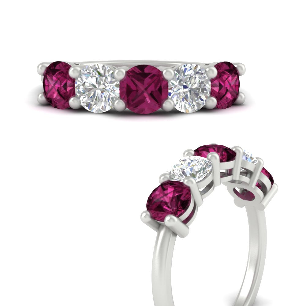 round-cut-diamond-and-pink-sapphire-3-carat-bridal-wedding-band-in-white-gold-FDENS141ROBGSADRPIANGLE3-3.00CT-NL-WG