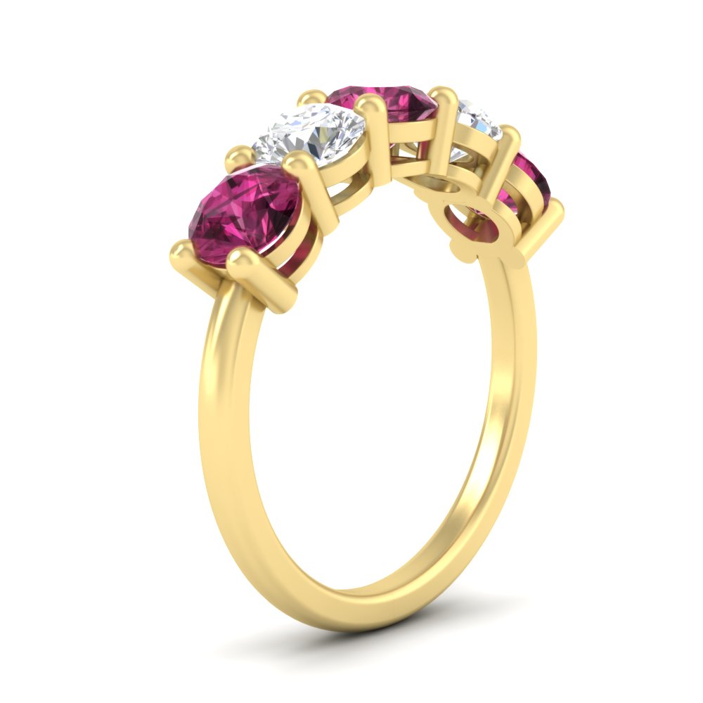 round-cut-diamond-and-pink-sapphire-3-carat-bridal-wedding-band-in-yellow-gold-FDENS141ROBGSADRPIANGLE2-3.00CT-NL-YG