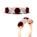 Load image into Gallery viewer, round-cut-diamond-and-ruby-3-carat-bridal-wedding-band-in-rose-gold-FDENS141ROBGRUDRANGLE3-3.00CT-NL-RG

