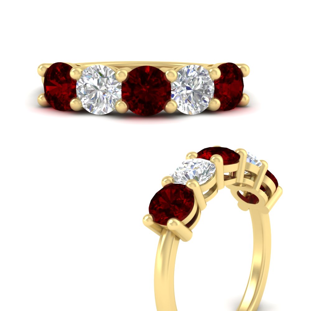 round-cut-diamond-and-ruby-3-carat-bridal-wedding-band-in-yellow-gold-FDENS141ROBGRUDRANGLE3-3.00CT-NL-YG