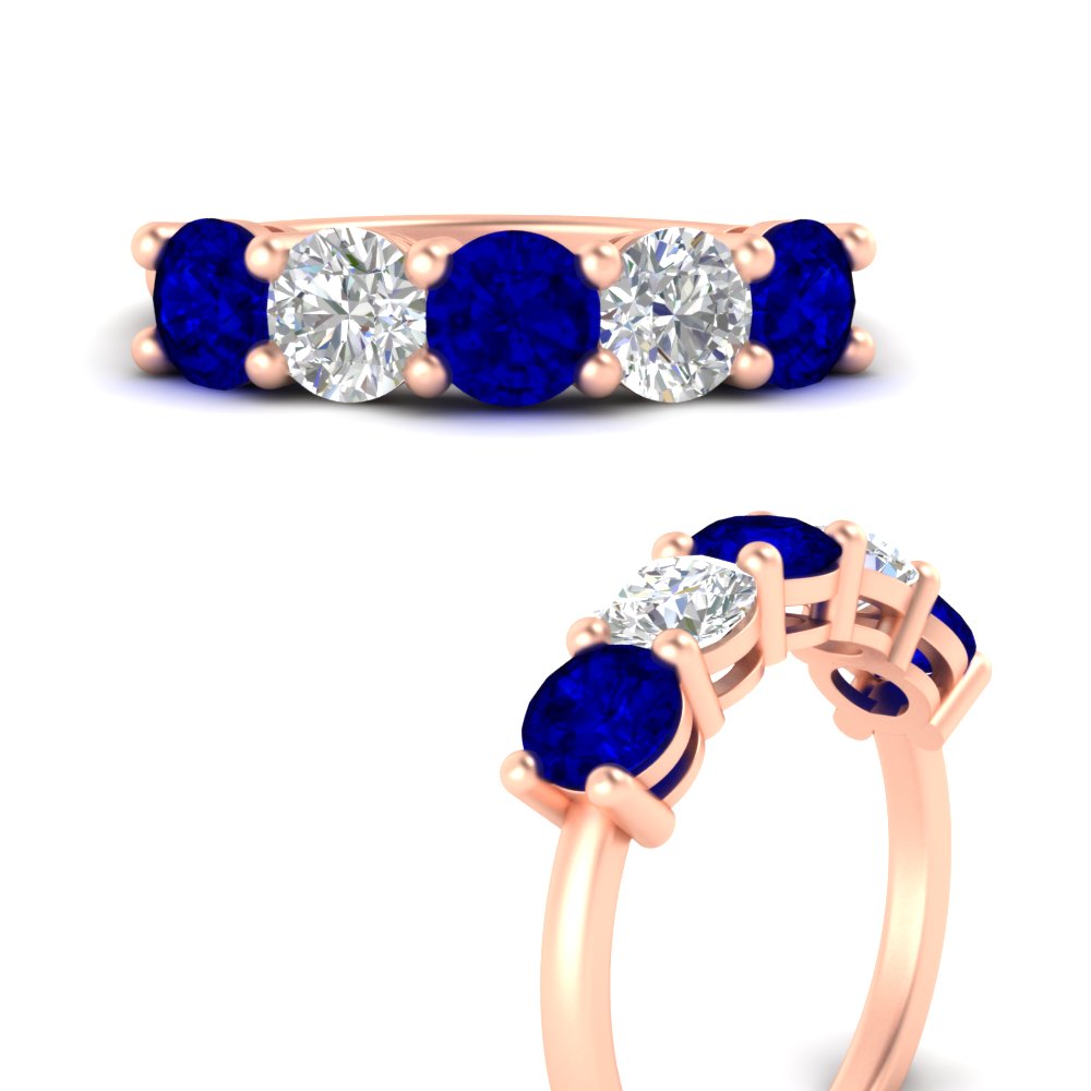 round-cut-diamond-and-sapphire-3-carat-bridal-wedding-band-in-rose-gold-FDENS141ROBGSABLANGLE3-3.00CT-NL-RG