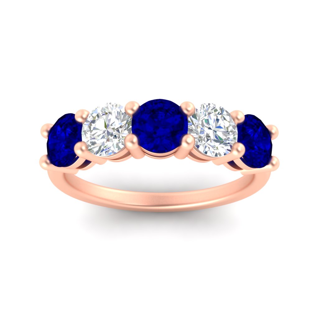 round-cut-diamond-and-sapphire-3-carat-bridal-wedding-band-in-rose-gold-FDENS141ROBGSABLANGLE5-3.00CT-NL-RG