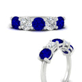 Thumbnail 50 - round-cut-diamond-and-sapphire-3-carat-bridal-wedding-band-in-white-gold-FDENS141ROBGSABLANGLE3-3.00CT-NL-WG