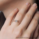 Load image into Gallery viewer, round-cut-diamond-celtic-solitaire-ring-in-rose-gold-FD8541R-ROR-RG-HAND?v=1758624176
