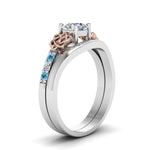 Load image into Gallery viewer, round-cut-diamond-celtic-wedding-set-with-blue-topaz-in-14K-white-gold-FDENS2255B3ROGICBLTOANGLE2-NL-WG?v=1756976792

