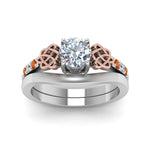 Load image into Gallery viewer, round-cut-diamond-celtic-wedding-set-with-orange-sapphire-in-14K-white-gold-FDENS2255B3ROGSAORANGLE5-NL-WG_8d32f7f2-b511-41c2-931e-1f640d3a393c?v=1756976864
