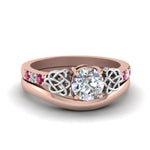 Load image into Gallery viewer, round-cut-diamond-celtic-wedding-set-with-pink-sapphire-in-14K-rose-gold-FDENS2255B3ROGSADRPI-NL-RG_5c086d26-46f2-444c-8d76-76aac89bf843?v=1756976864
