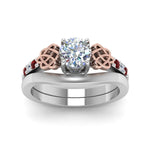 Load image into Gallery viewer, round-cut-diamond-celtic-wedding-set-with-ruby-in-14K-white-gold-FDENS2255B3ROGRUDRANGLE5-NL-WG_369d9e11-744c-403c-b2b5-35734d89df4f?v=1756976864
