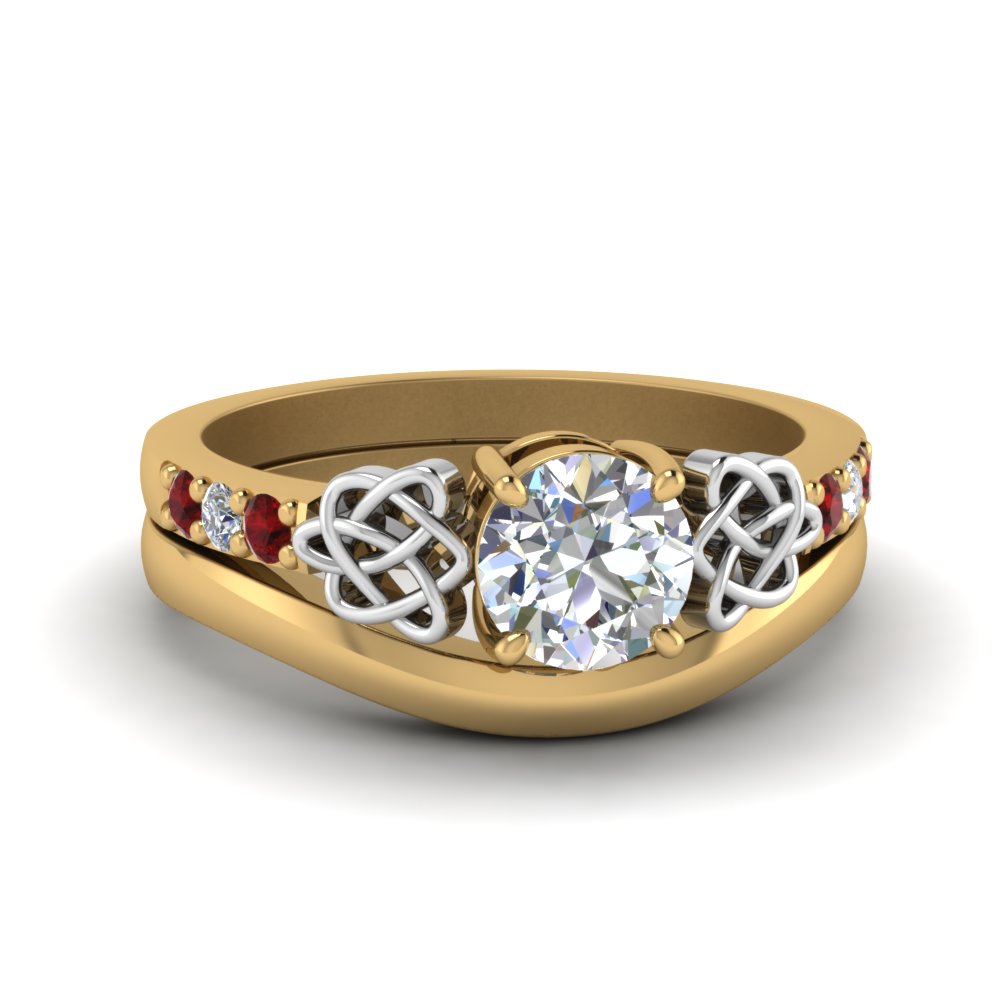 round-cut-diamond-celtic-wedding-set-with-ruby-in-14K-yellow-gold-FDENS2255B3ROGRUDR-NL-YG?v=1756976789
