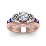 Load image into Gallery viewer, round-cut-diamond-celtic-wedding-set-with-sapphire-in-14K-rose-gold-FDENS2255B3ROGSABLANGLE5-NL-RG_695baebd-6207-42f1-af5f-ce5e23009ea2?v=1756976864
