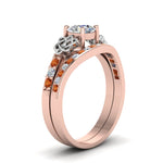 Load image into Gallery viewer, round-cut-diamond-channel-band-celtic-bridal-set-with-orange-sapphire-in-14K-rose-gold-FDENS2255B2ROGSAORANGLE2-NL-RG_12e62861-0b9d-4b5c-8086-0ddb50fa984c?v=1756980510
