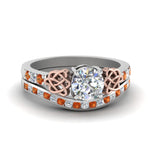 Load image into Gallery viewer, round-cut-diamond-channel-band-celtic-bridal-set-with-orange-sapphire-in-14K-white-gold-FDENS2255B2ROGSAOR-NL-WG_cdfe96ff-0f09-46ca-9aa7-17f24d72a6df?v=1756980510

