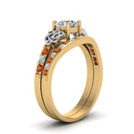 Load image into Gallery viewer, round-cut-diamond-channel-band-celtic-bridal-set-with-orange-sapphire-in-14K-yellow-gold-FDENS2255B2ROGSAORANGLE2-NL-YG_7c8b4f6a-de11-41e3-bb61-81b8335f0c30?v=1756980511
