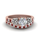 Load image into Gallery viewer, round-cut-diamond-channel-band-celtic-bridal-set-with-ruby-in-14K-rose-gold-FDENS2255B2ROGRUDR-NL-RG_c9e31a70-9dce-478a-9bfc-40c3844c683d?v=1756980511
