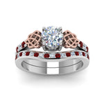 Load image into Gallery viewer, round-cut-diamond-channel-band-celtic-bridal-set-with-ruby-in-950-Platinum-FDENS2255B2ROGRUDRANGLE5-NL-WG_dd23d30b-65ea-4050-950d-2ede3cf345a4?v=1756980511

