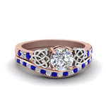Load image into Gallery viewer, round-cut-diamond-channel-band-celtic-bridal-set-with-sapphire-in-14K-rose-gold-FDENS2255B2ROGSABL-NL-RG_5e25dc25-18bd-4ddb-a12c-fd365134b656?v=1756980510
