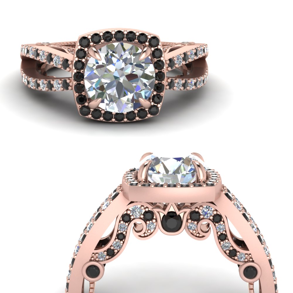 round-cut-diamond-engagement-ring-with-black-diamond-in-18K-rose-gold-FD1109RORGBLACKANGLE3-NL-RG