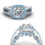 Load image into Gallery viewer, round-cut-diamond-engagement-ring-with-blue-topaz-in-18K-white-gold-FD1109RORGICBLTOANGLE3-NL-WG
