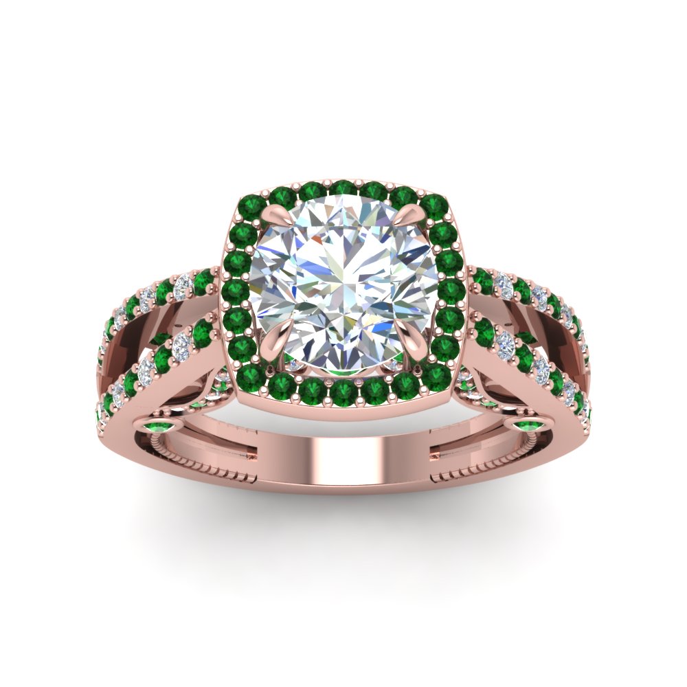 round-cut-diamond-engagement-ring-with-emerald-in-18K-rose-gold-FD1109RORGEMGRANGLE3-NL-RG