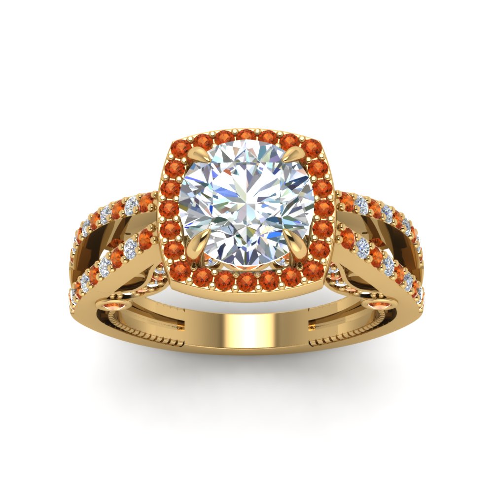 round-cut-diamond-engagement-ring-with-orange-sapphire-in-18K-yellow-gold-FD1109RORGSAORANGLE3-NL-YG