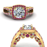 Load image into Gallery viewer, round-cut-diamond-engagement-ring-with-pink-sapphire-in-FD1109RORGSADRPIANGLE3-NL-YG
