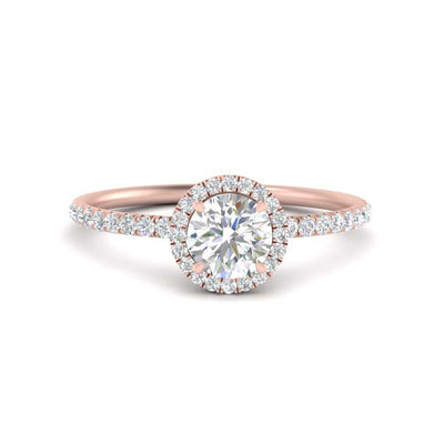 Halo Petite Engagement Ring