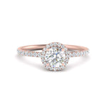 Load image into Gallery viewer, round-cut-diamond-halo-petite-engagement-ring-in-rose-gold-FD8523RORANGLE3-NL-RG