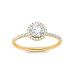 Load image into Gallery viewer, round-cut-diamond-halo-petite-engagement-ring-in-yellow-gold-FD8523RORANGLE3-NL-YG