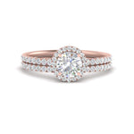 Load image into Gallery viewer, round-cut-diamond-halo-wedding-ring-set-in-rose-gold-FD8523RO-NL-RG
