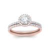 Load image into Gallery viewer, round-cut-diamond-halo-wedding-ring-set-in-rose-gold-FD8523RO-NL-RG