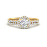 Load image into Gallery viewer, round-cut-diamond-halo-wedding-ring-set-in-yellow-gold-FD8523RO-NL-YG
