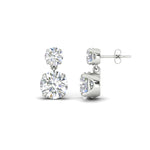 Load image into Gallery viewer, round-cut-diamond-stud-earrings-with-drop-design-in-platinum-fdear11550roangle3-nl-wg.jpg?v=1769066477