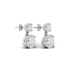 Load image into Gallery viewer, round-cut-diamond-stud-earrings-with-drop-design-in-white-gold-fdear11550roangle4-nl-wg.jpg?v=1769066477