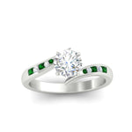 Load image into Gallery viewer, round-cut-diamond-swirl-channel-set-emerald-wedding-ring-in-white-gold-FDENS4028RORGEMGRANGLE5-NL-WG_47ba2c10-0e3d-4cac-b397-d9c63988757d.jpg?v=1754996179
