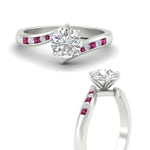 Load image into Gallery viewer, round-cut-diamond-swirl-channel-set-pink-sapphire-wedding-ring-in-white-gold-FDENS4028RORGSADRPIANGLE3-NL-WG.jpg?v=1754996007
