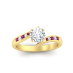 Load image into Gallery viewer, round-cut-diamond-swirl-channel-set-pink-sapphire-wedding-ring-in-yellow-gold-FDENS4028RORGSADRPIANGLE5-NL-YG_a4919f69-ef8a-44ee-a427-6accb33bb31e.jpg?v=1754996178
