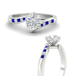 Load image into Gallery viewer, round-cut-diamond-swirl-channel-set-sapphire-wedding-ring-in-white-gold-FDENS4028RORGSABLANGLE3-NL-WG_e43012db-57a4-4282-b125-2e448d36a29c.jpg?v=1754996175
