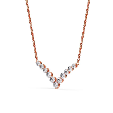 round-cut-diamond-v-shape-necklace-in-rose-gold-FDNK8068ANGLE2-0.25-CT-NL-RG