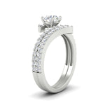 Load image into Gallery viewer, round-cut-diamond-wedding-ring-set-in-FDENS3007RO-NL-WG
