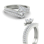 Load image into Gallery viewer, round-cut-diamond-wedding-ring-set-in-FDENS3007RO-NL-WG
