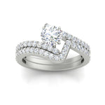 Load image into Gallery viewer, round-cut-diamond-wedding-ring-set-in-FDENS3007RO-NL-WG
