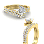 Load image into Gallery viewer, round-cut-diamond-wedding-ring-set-in-FDENS3007RO-NL-YG
