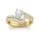 Load image into Gallery viewer, round-cut-diamond-wedding-ring-set-in-FDENS3007RO-NL-YG
